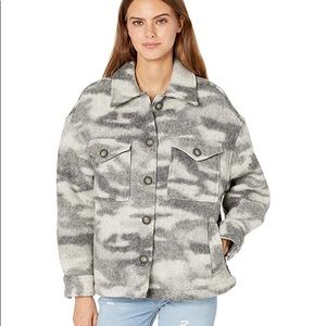 AllSaints
Women's Gray Fenix Camo Oversize Wool Blend Jacket